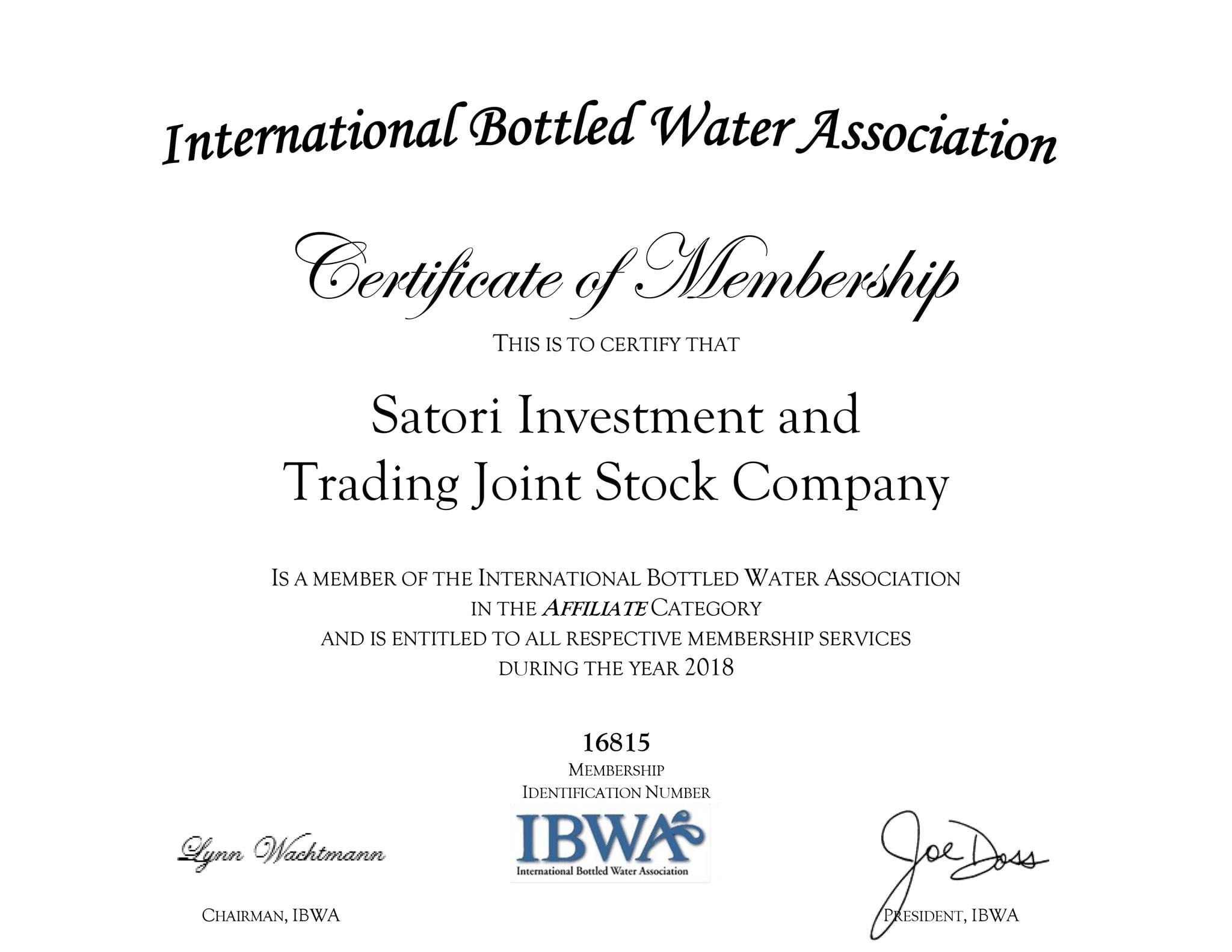 2018 satori certificate of membership satori satori water